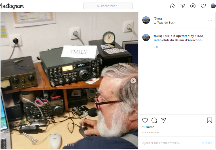 Le radio club du Bassin d'Arcachon F5KAY opere TM1LY en commemoration du centenaire de la station Lafayette de Croix d'Hins