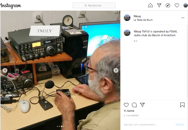 Le radio club du Bassin d'Arcachon F5KAY opere TM1LY en commemoration du centenaire de la station Lafayette de Croix d'Hins