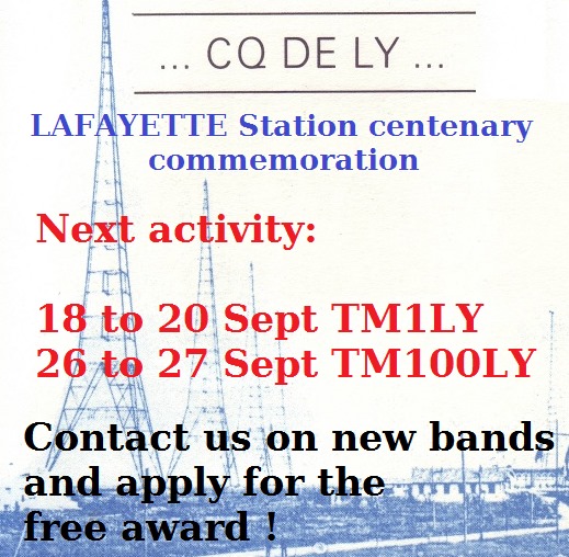 Prochaine activité - Centenaire de la station radiotelegraphique Lafayette de Croix d'Hins